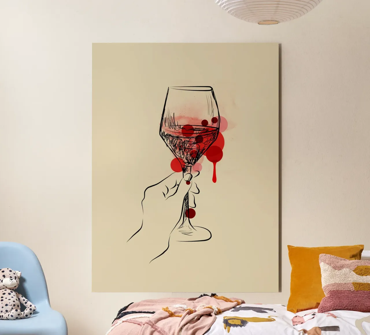 Wine in Lines alluminio dibond da Indigo Rain