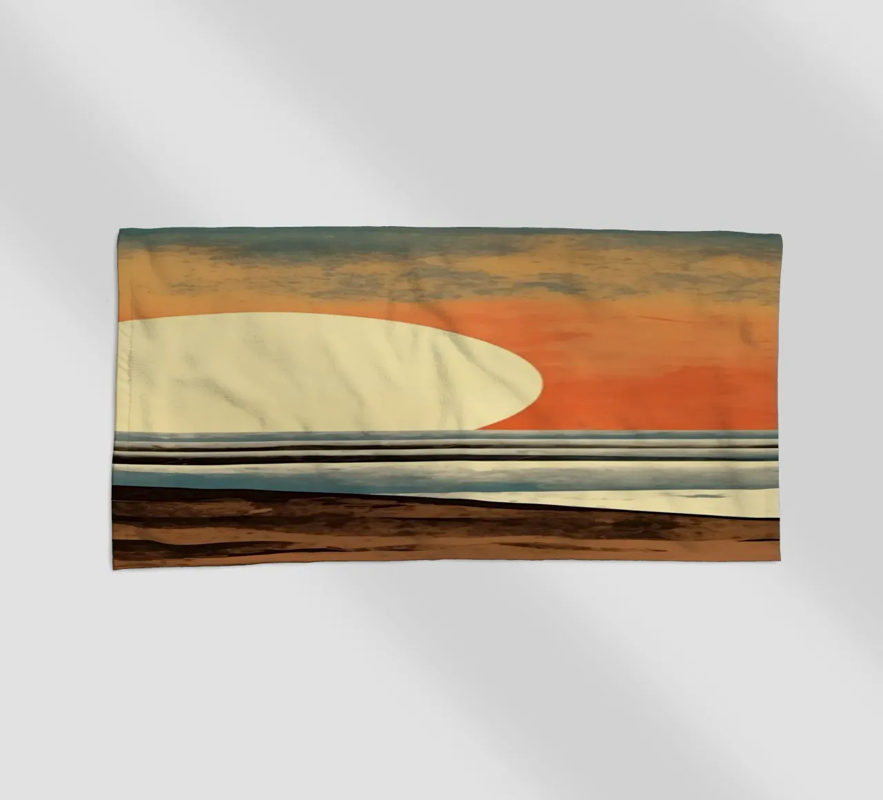 Sunset beach beach towel by Imagine