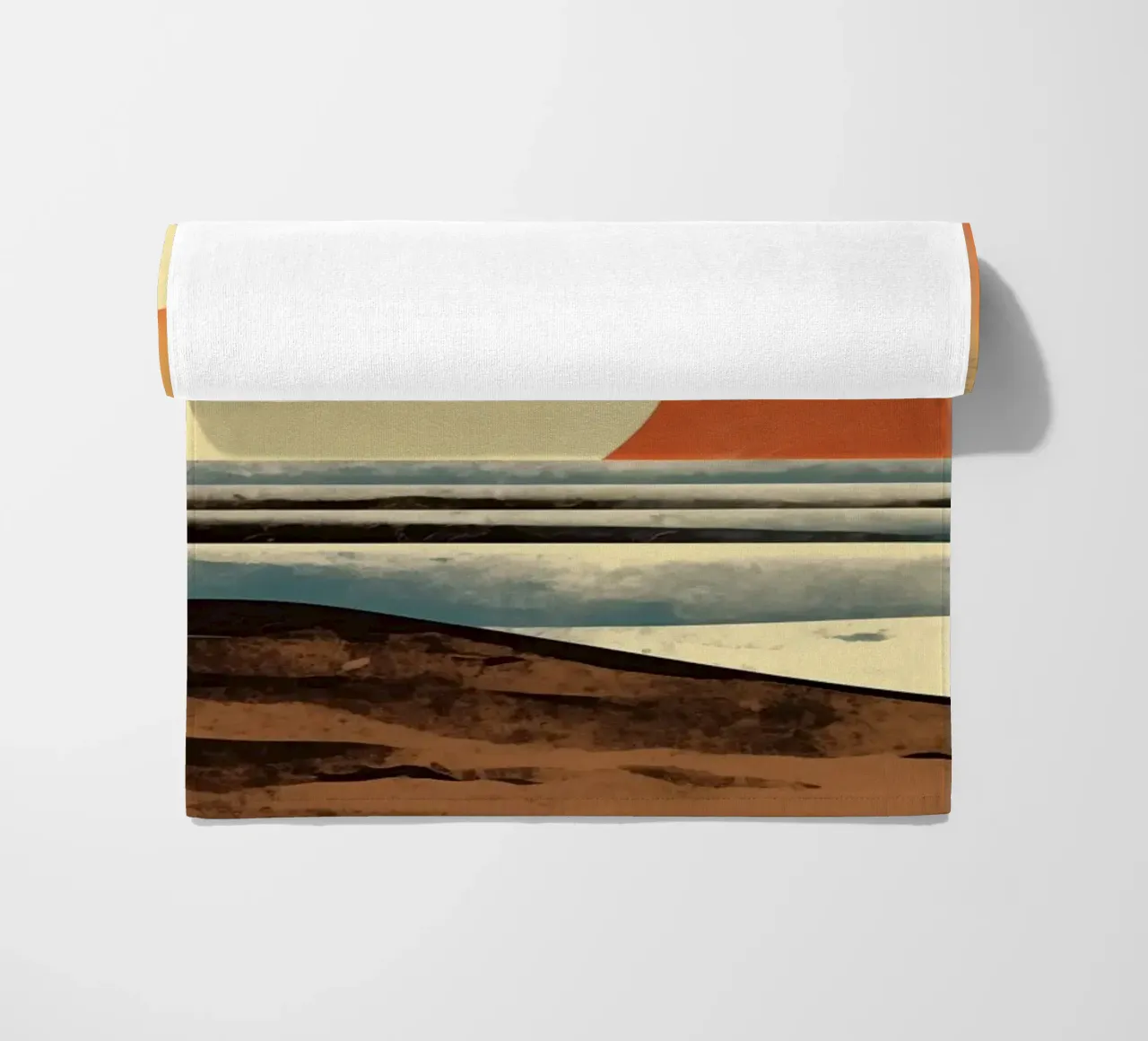 Sunset beach beach towel by Imagine
