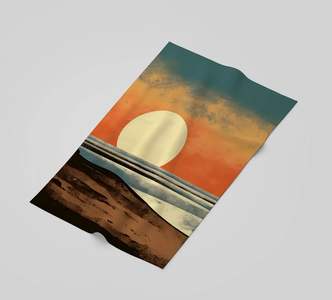 Sunset beach beach towel by Imagine
