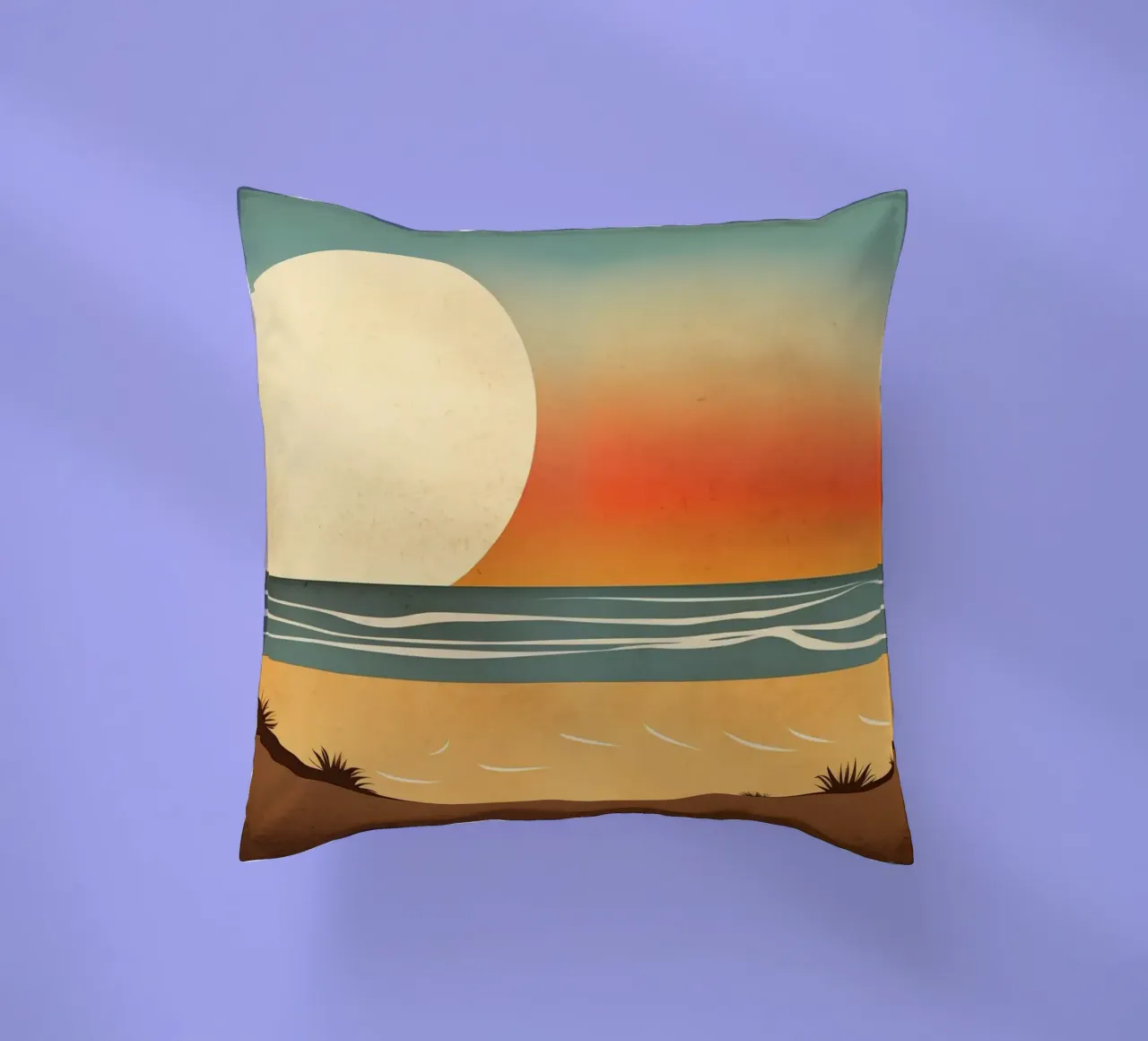 Spiaggia del tramonto cuscino da Imagine