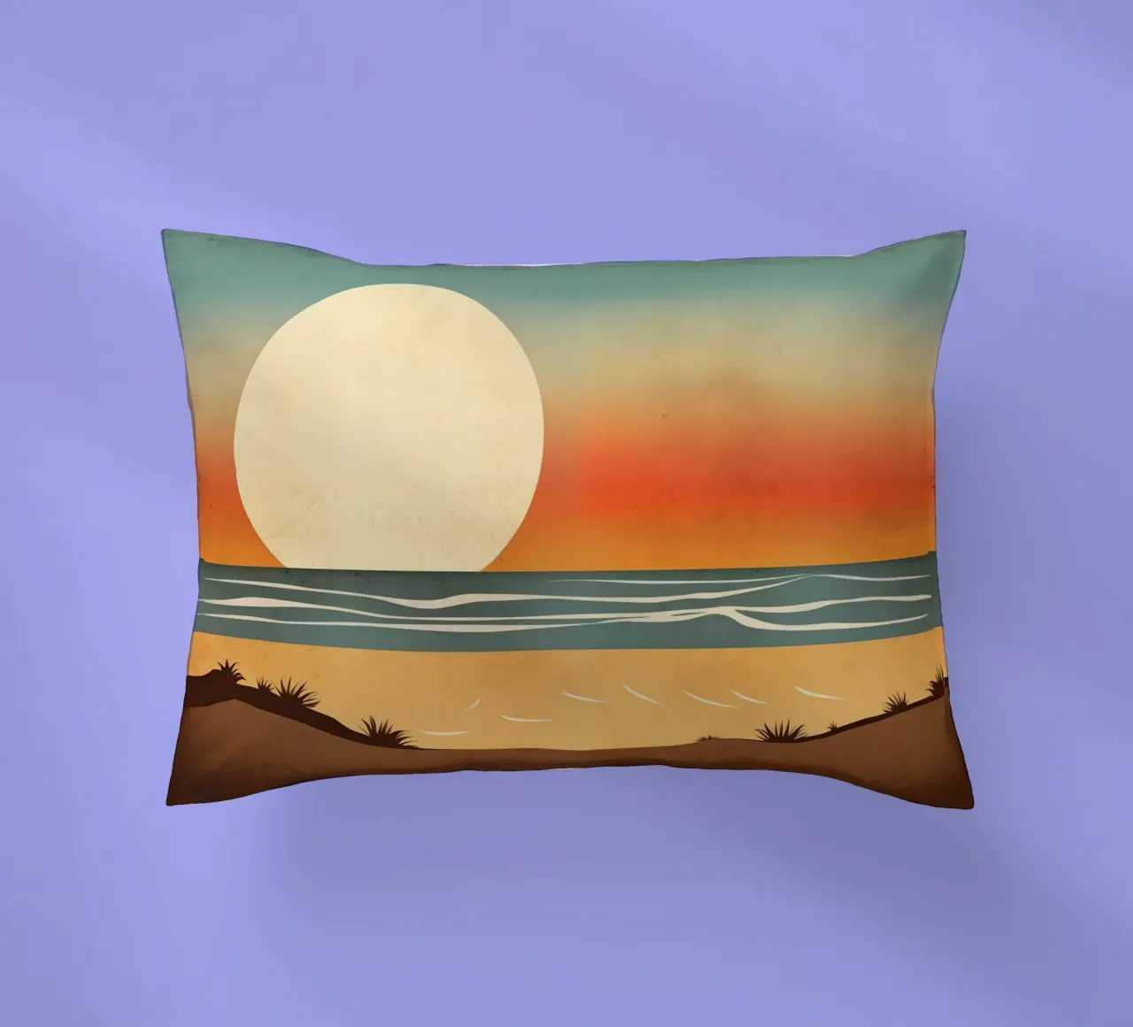 Spiaggia del tramonto cuscino da Imagine