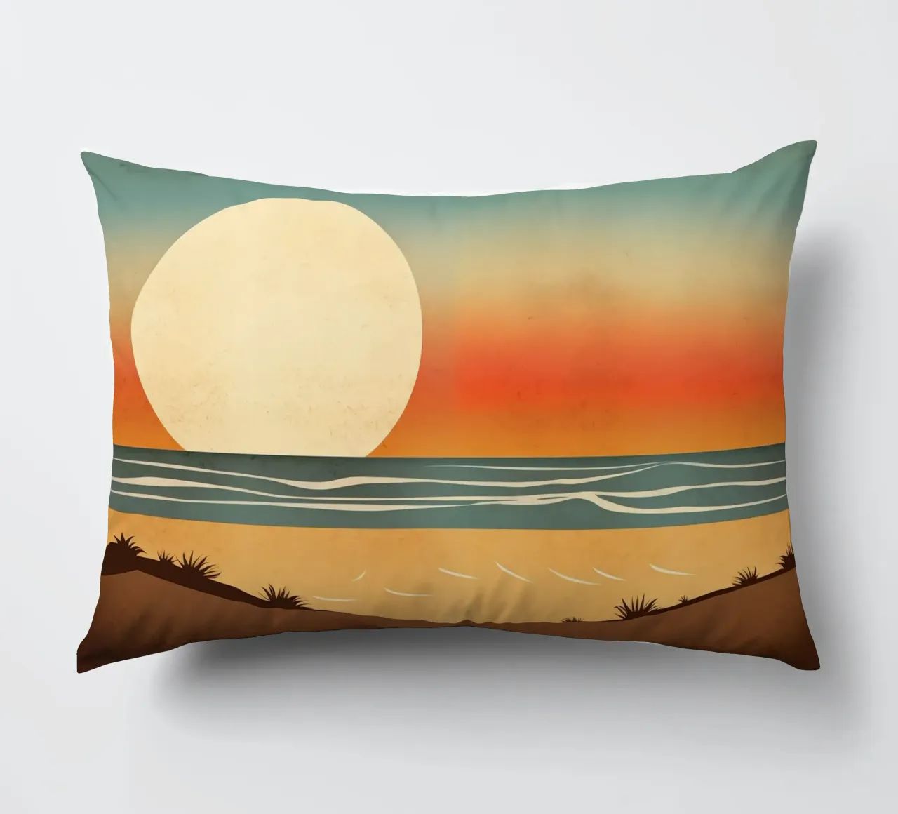 Spiaggia del tramonto cuscino da Imagine