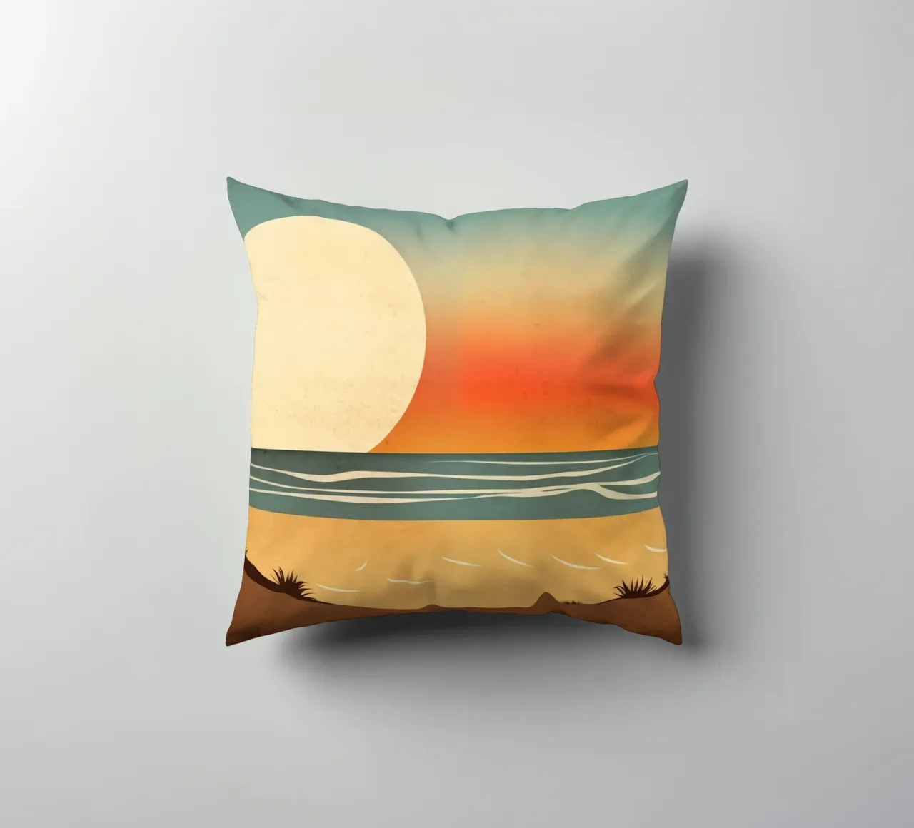 Spiaggia del tramonto cuscino da Imagine