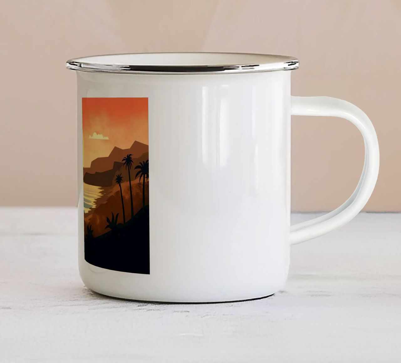 Zonsondergang tazza in smalto da Imagine