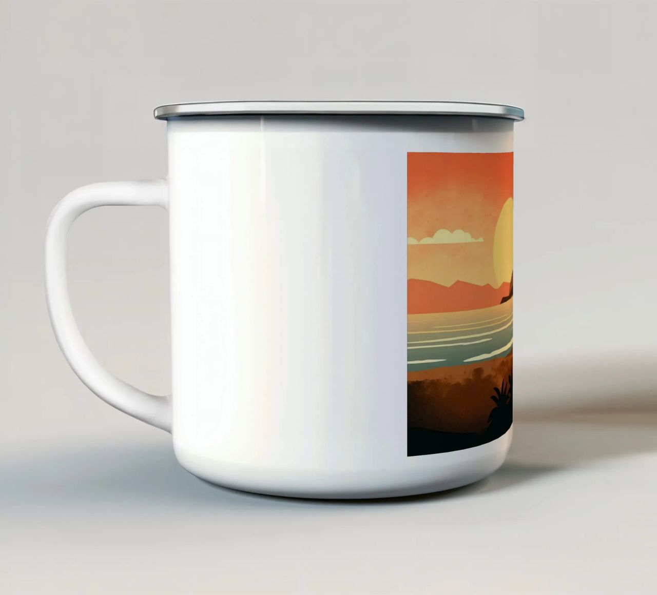 Zonsondergang tazza in smalto da Imagine