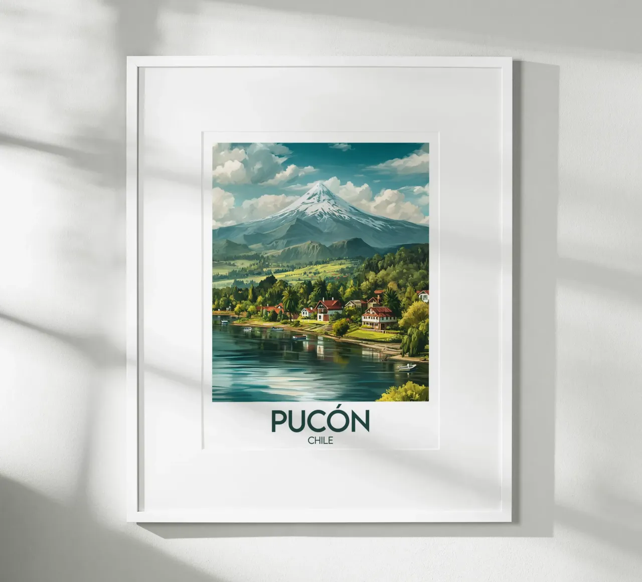 Affiche Pucón poster con telaio in legno da Frame the World