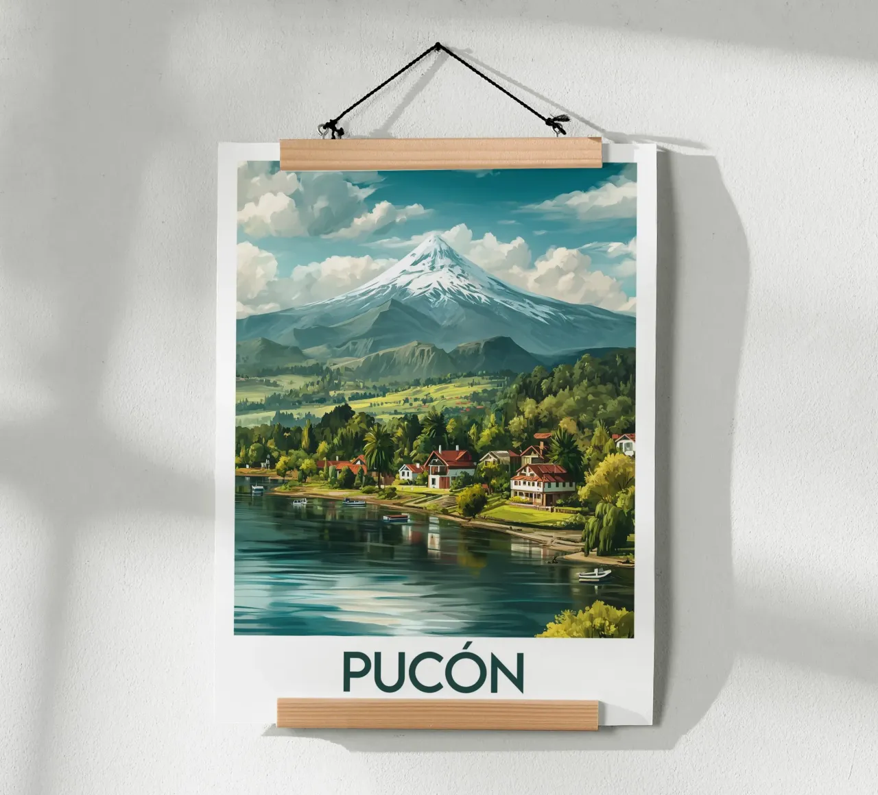 Affiche Pucón poster con telaio in legno da Frame the World