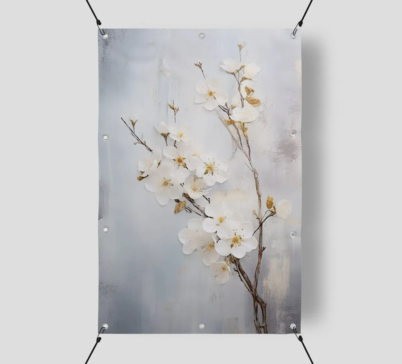 Fiore bianco telo in pvc da Imagine