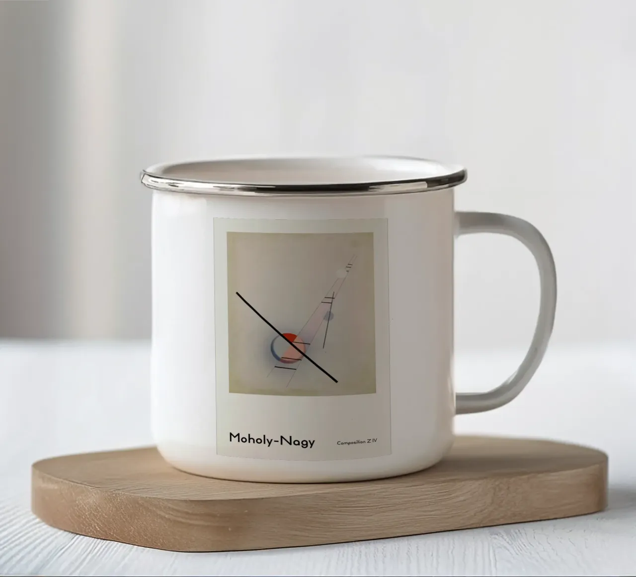 László Moholy-Nagy - Composition Z IV tazza in smalto da ARTOTHEK