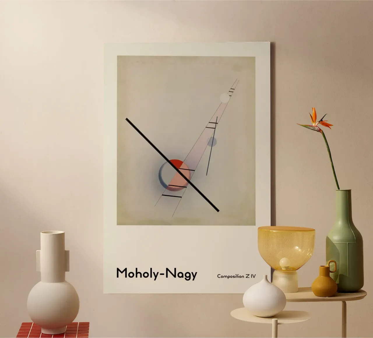 László Moholy-Nagy - Composition Z IV tela con Cornice a cassetta da ARTOTHEK