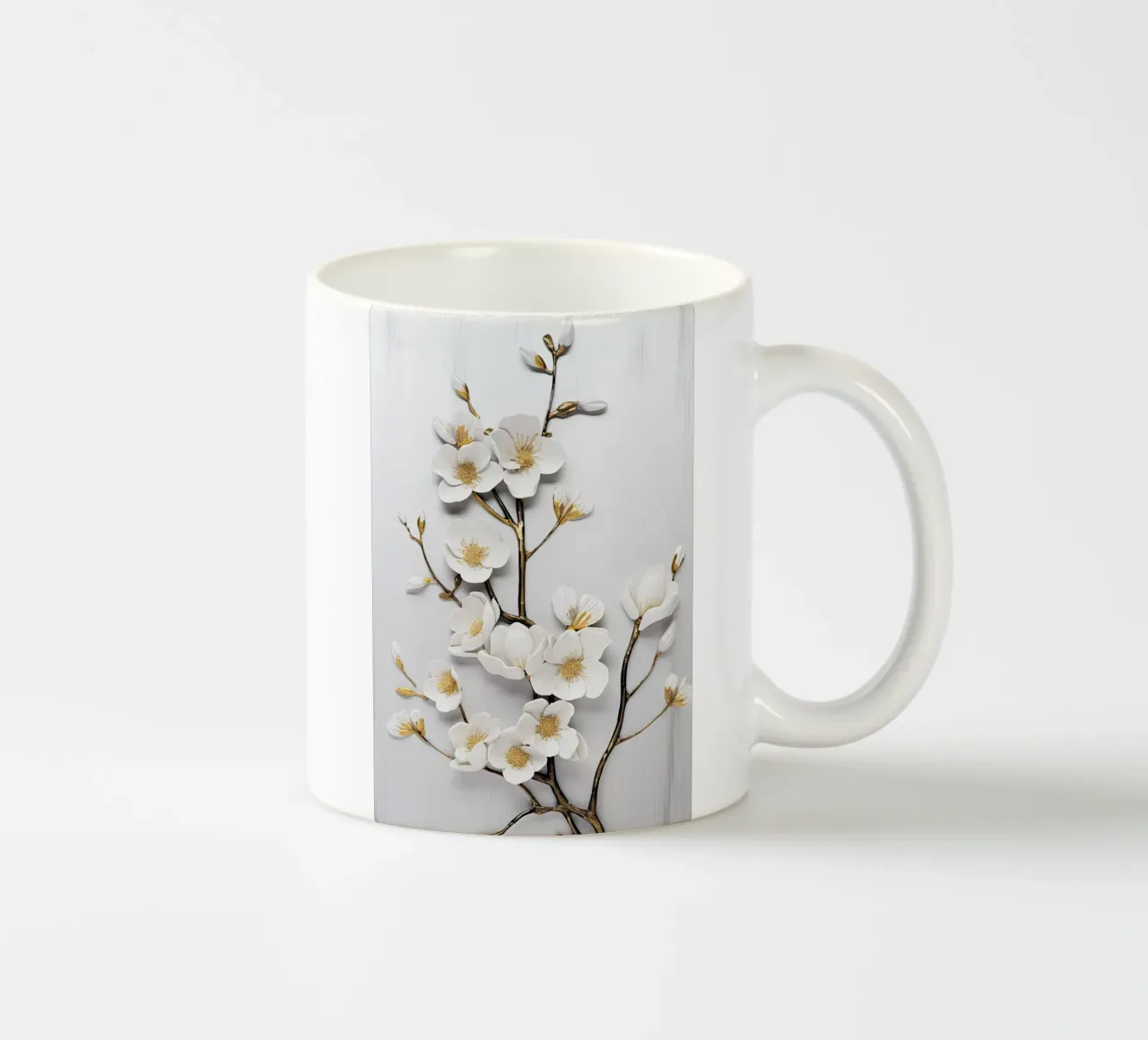 Fiore bianco tazza in ceramica da Imagine