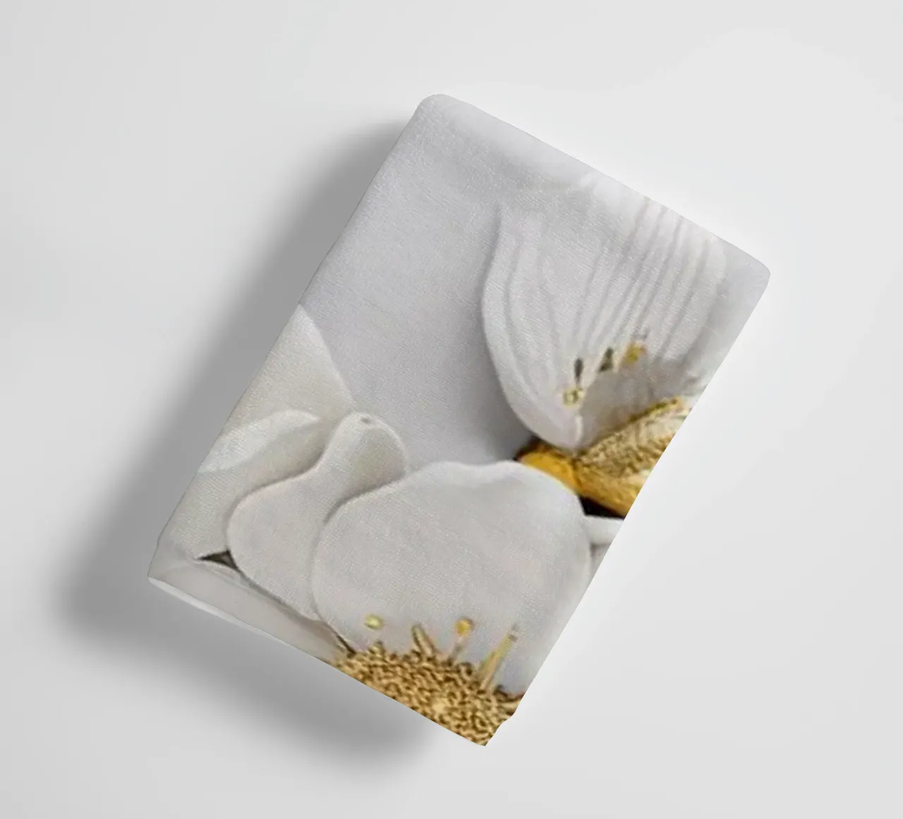 Fiore bianco asciugamano da bagno da Imagine