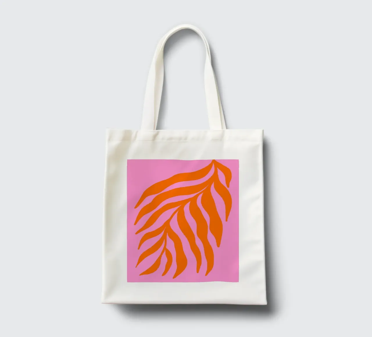 Silhouette arancione Ramo strutturato su rosa 3 borsa in juta da Wackapacka