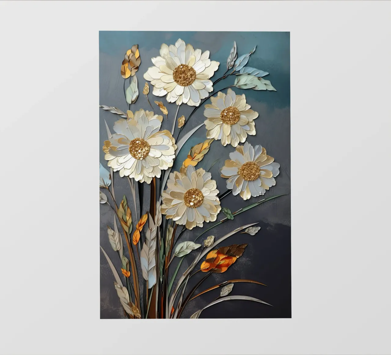 Fiori astratti telo in pvc da Imagine