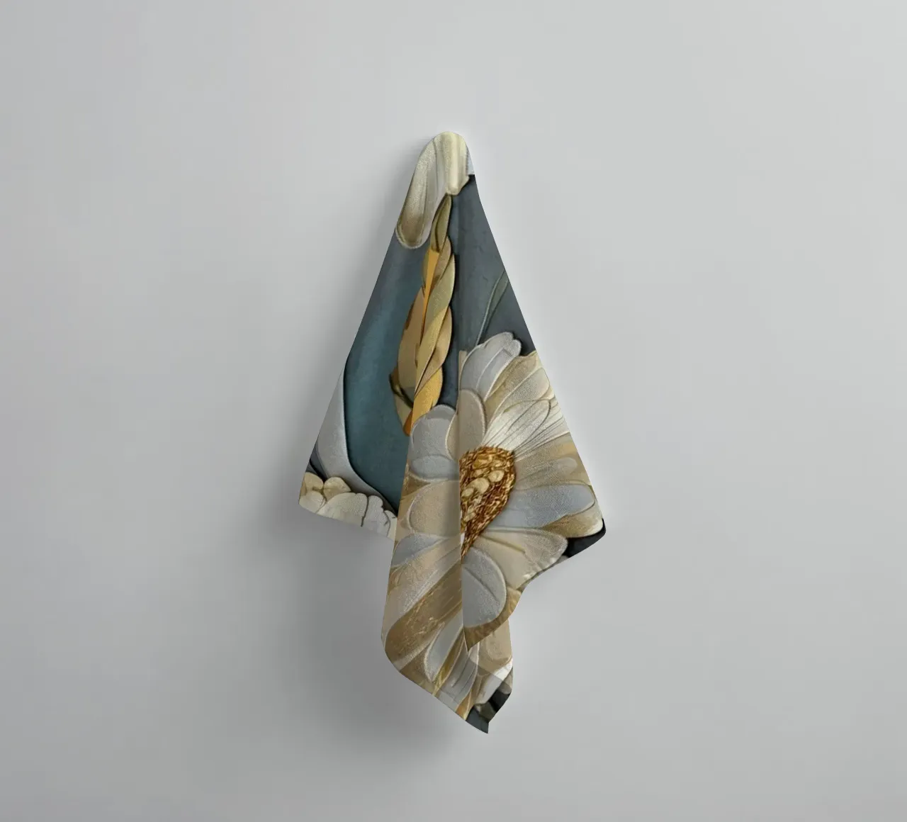 Bloemen abstract badhanddoek van Imagine