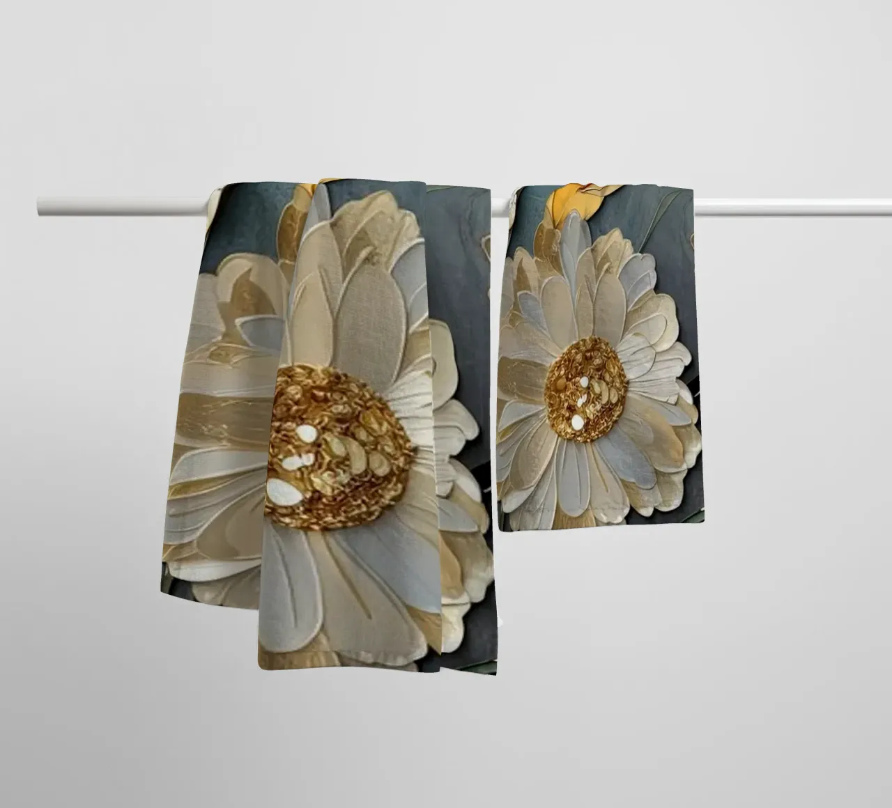Bloemen abstract badhanddoek van Imagine