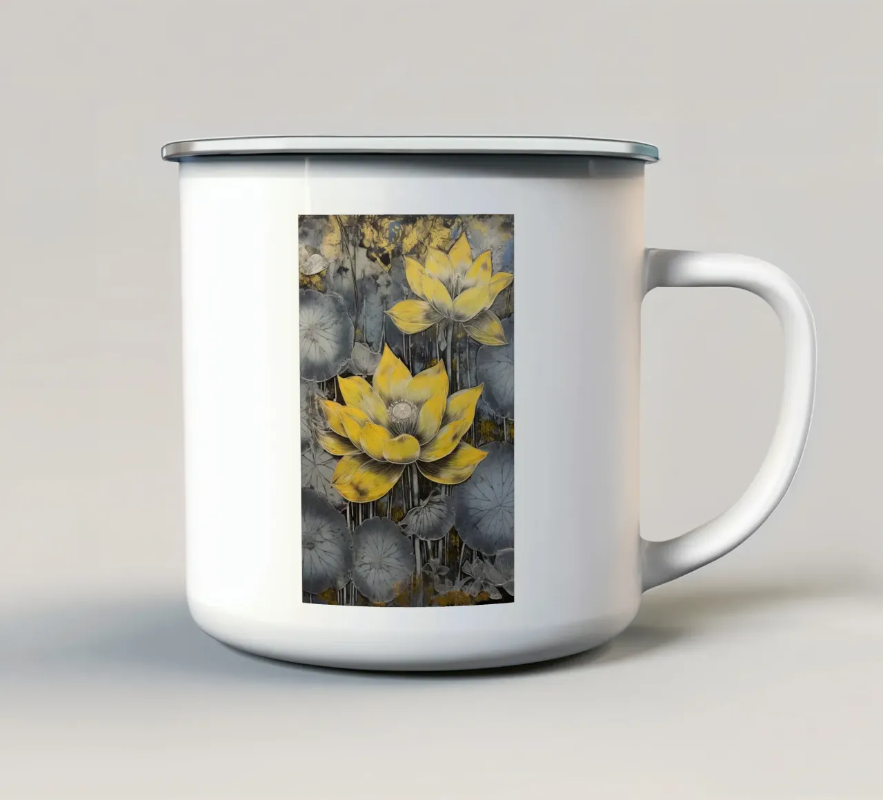 Fiore di loto tazza in smalto da Imagine