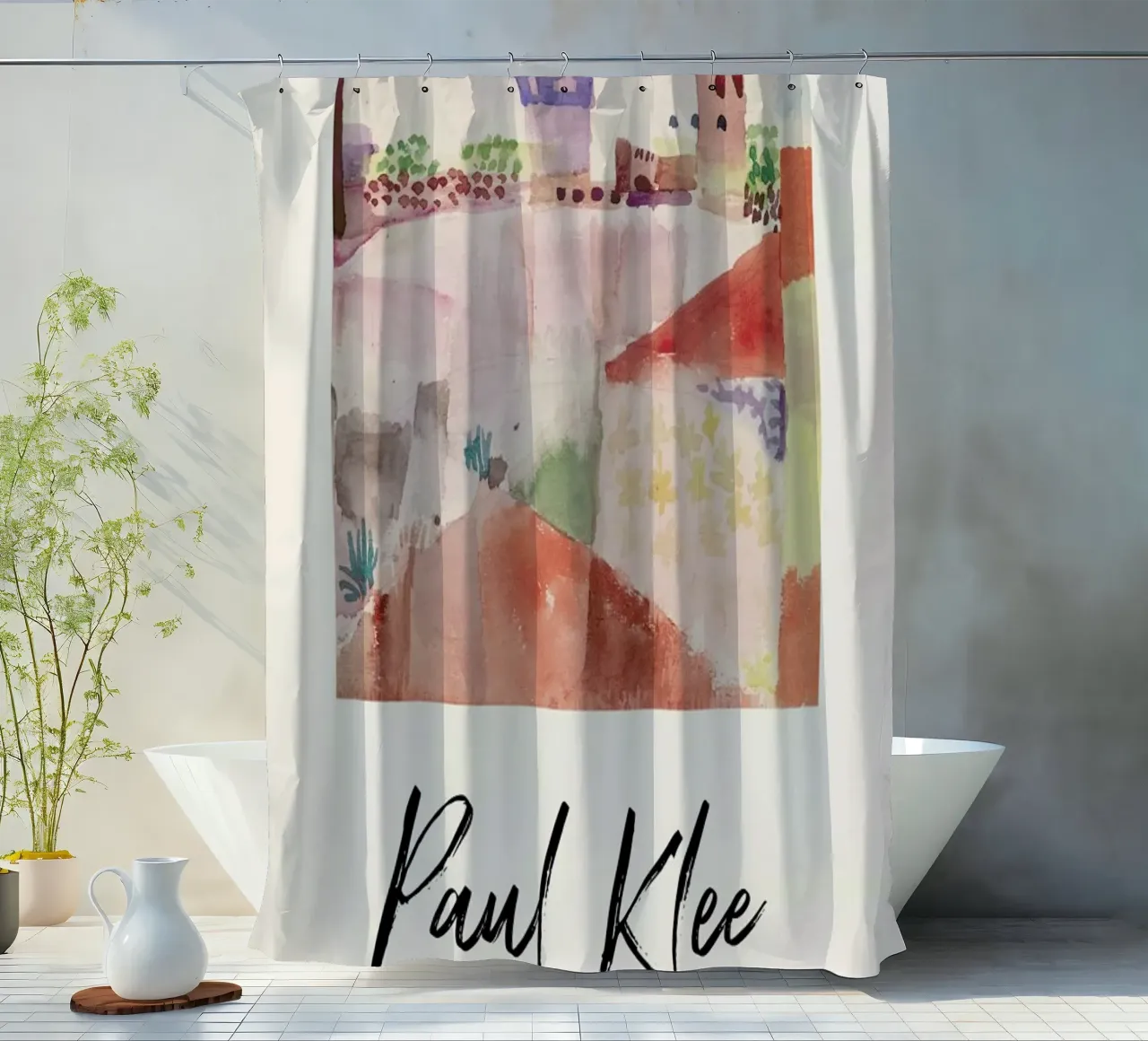 Klee - Hammamet with its Mosque shower curtain by ARTOTHEK