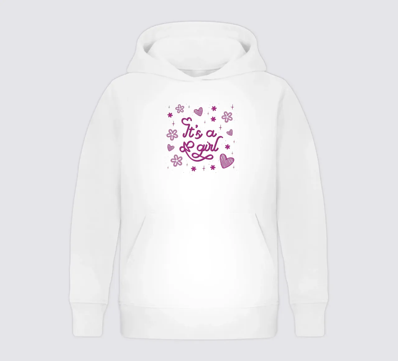 È una ragazza felpa bambino con cappuccio da 🐹 BABY ART PRINTS