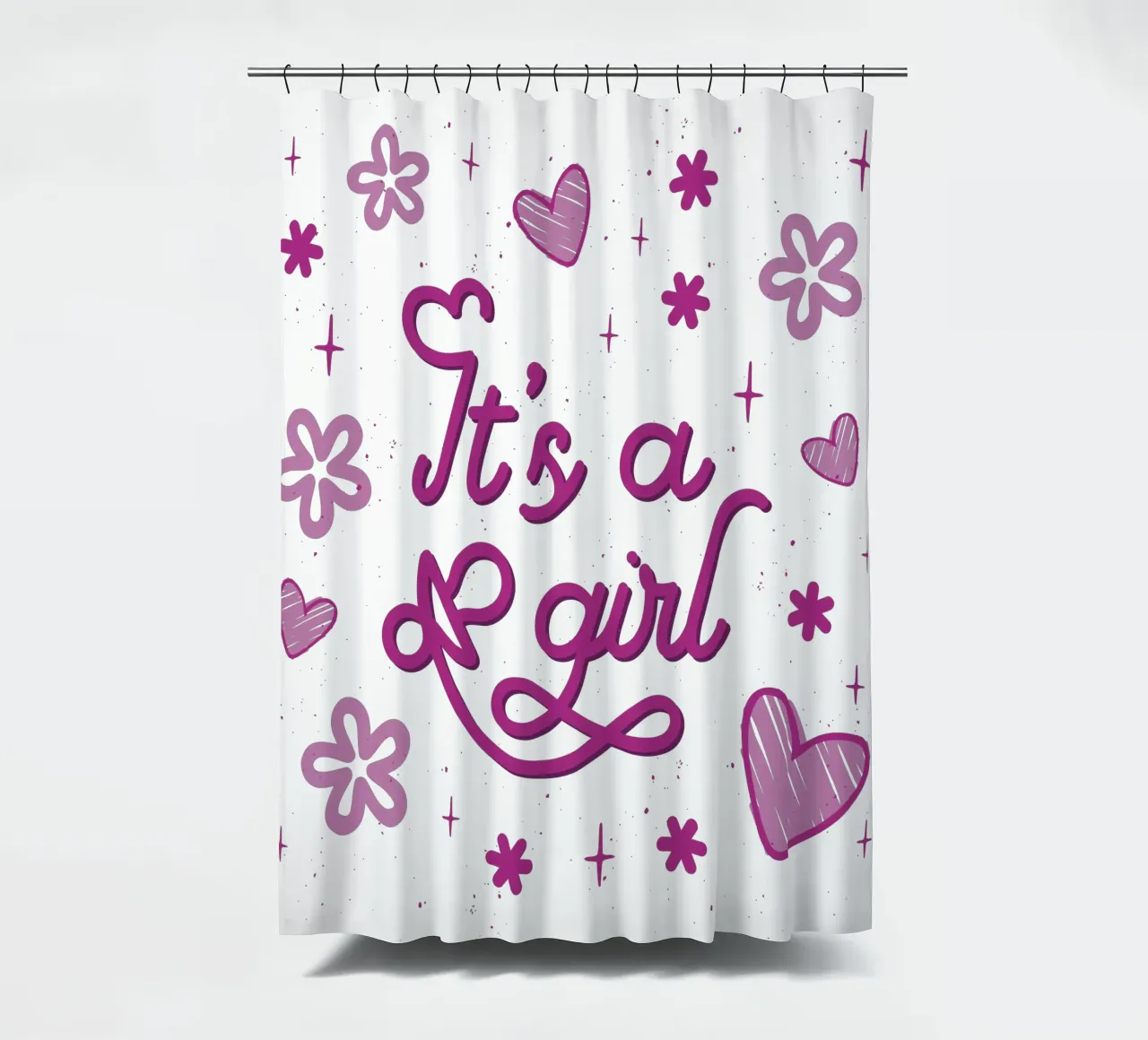 È una ragazza tenda da doccia da 🐹 BABY ART PRINTS