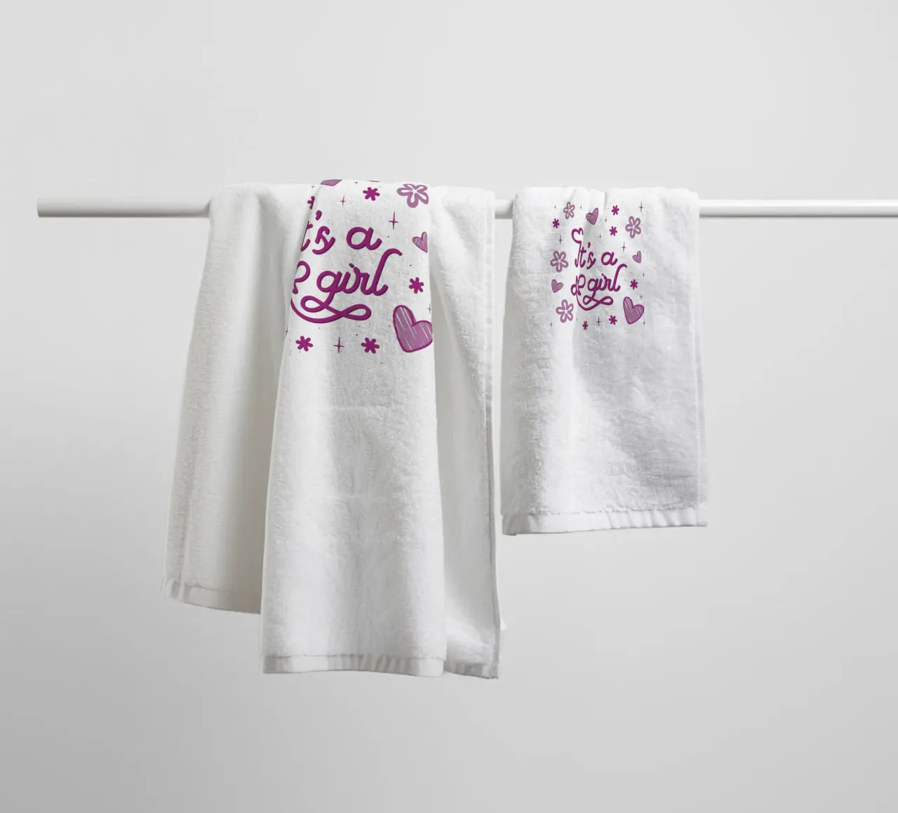 È una ragazza asciugamano da bagno da 🐹 BABY ART PRINTS