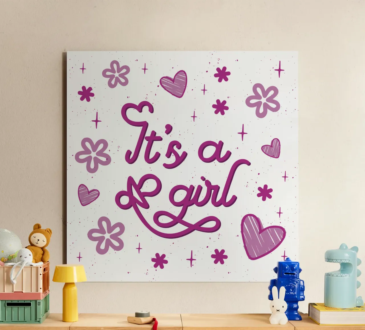 È una ragazza alluminio dibond da 🐹 BABY ART PRINTS