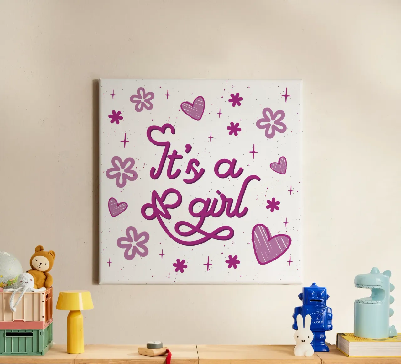 È una ragazza tela da 🐹 BABY ART PRINTS