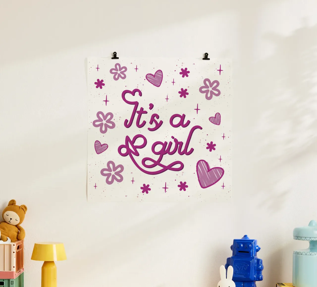 È una ragazza carta hahnemühle da 🐹 BABY ART PRINTS