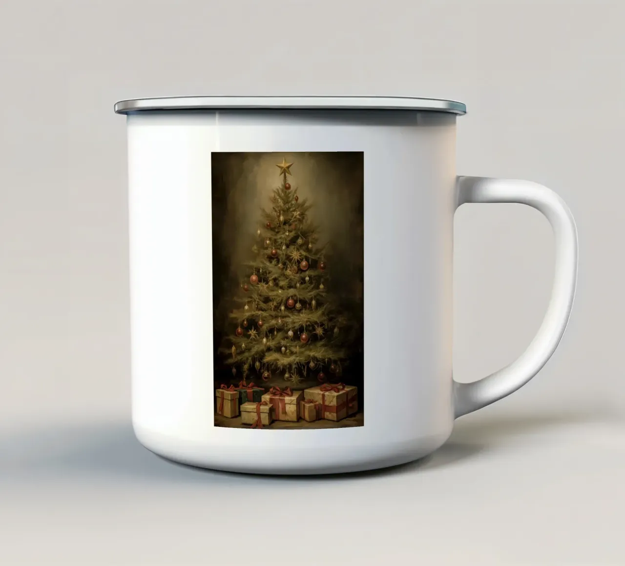 Albero di Natale con pacchetti tazza in smalto da Imagine