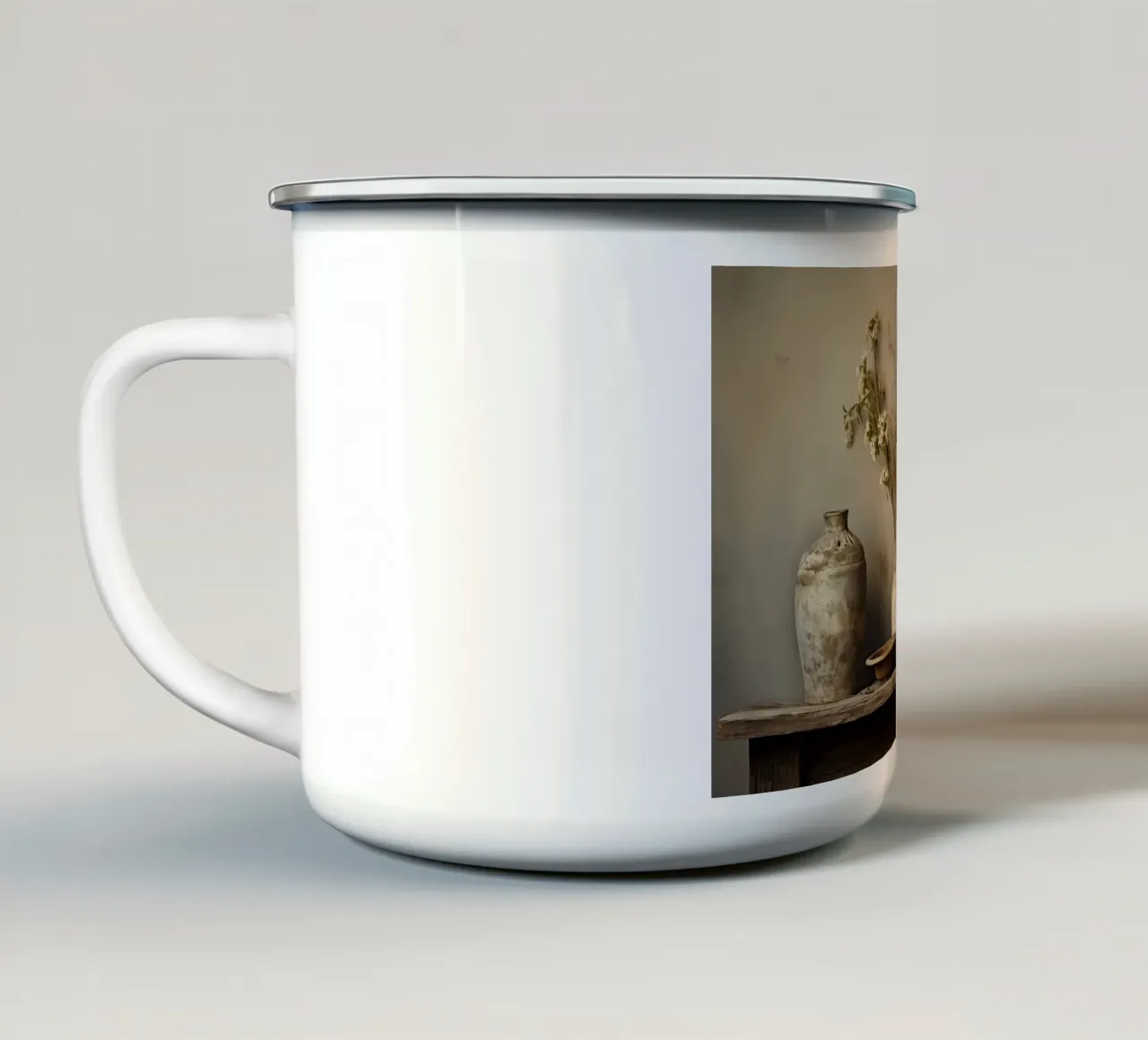 Natura morta giapponese tazza in smalto da Imagine