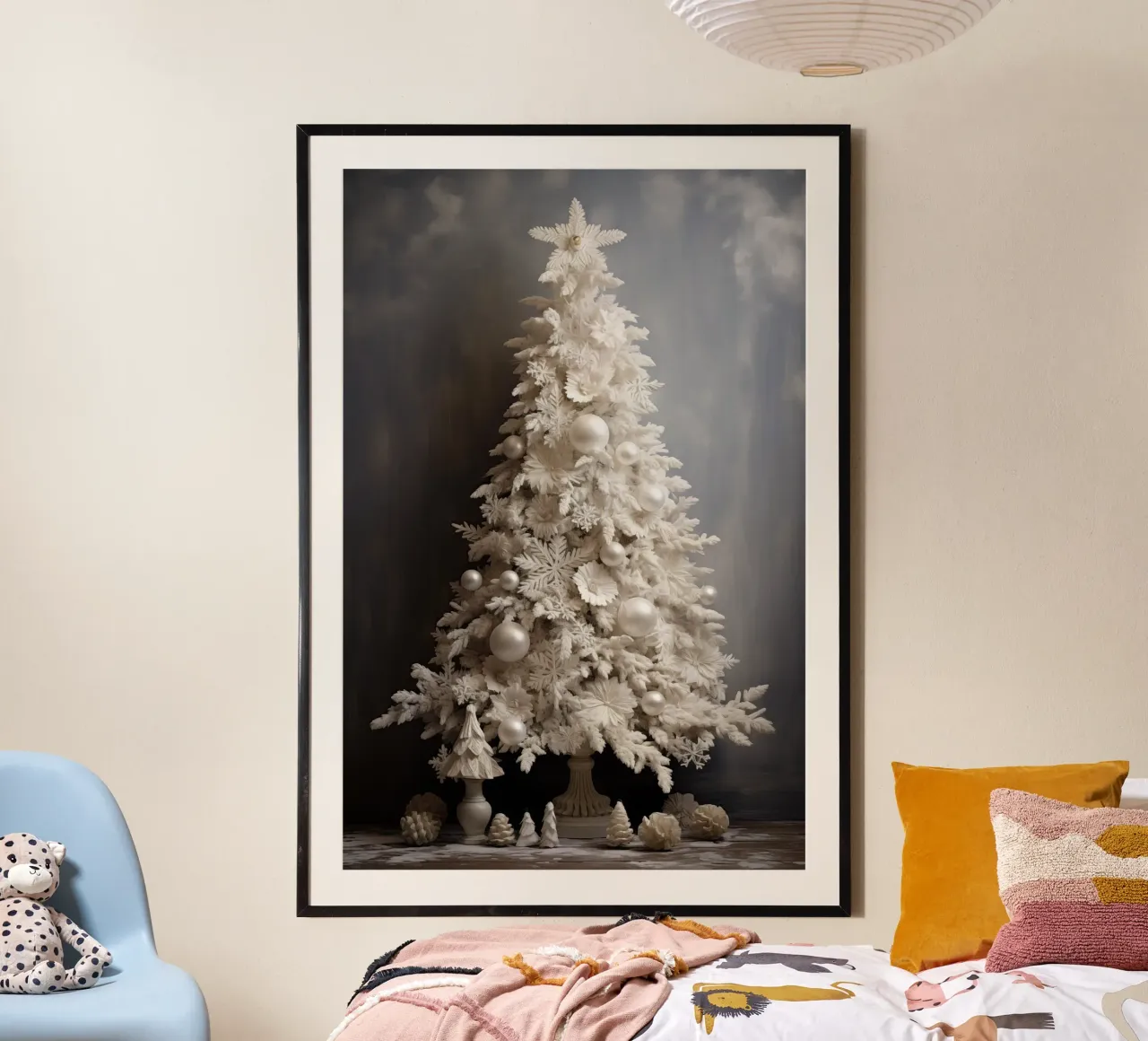 Albero di Natale bianco carta hahnemühle da Imagine