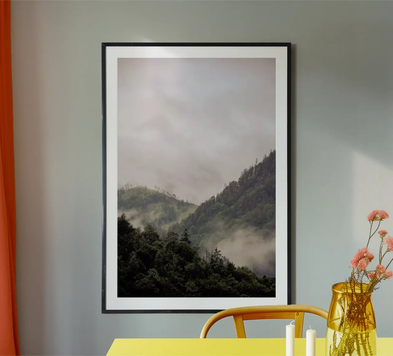 Misty Moody Woods poster con telaio in plastica da Studio Nahili