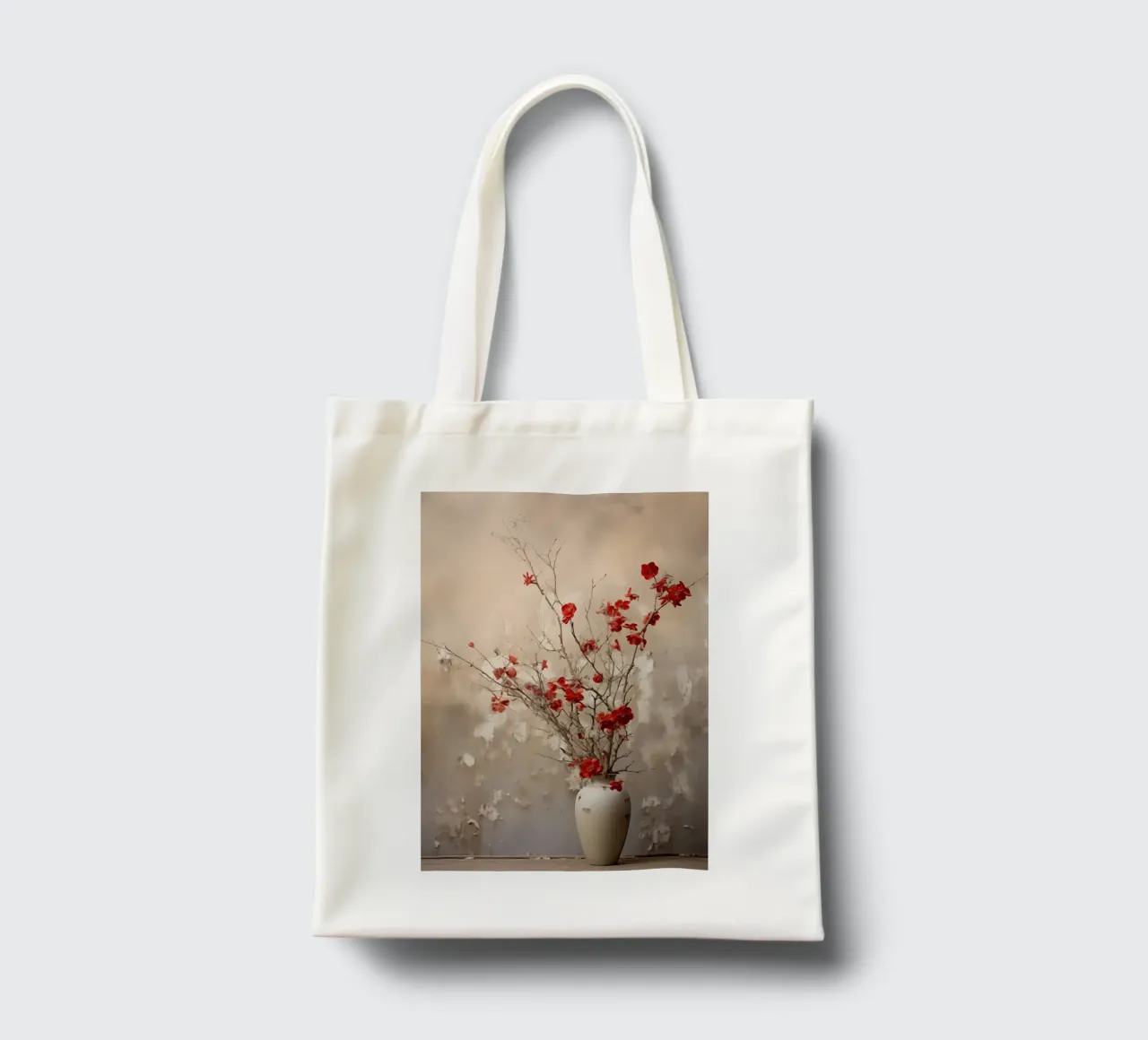 Vivere tranquillamente con i fiori borsa in juta da Imagine