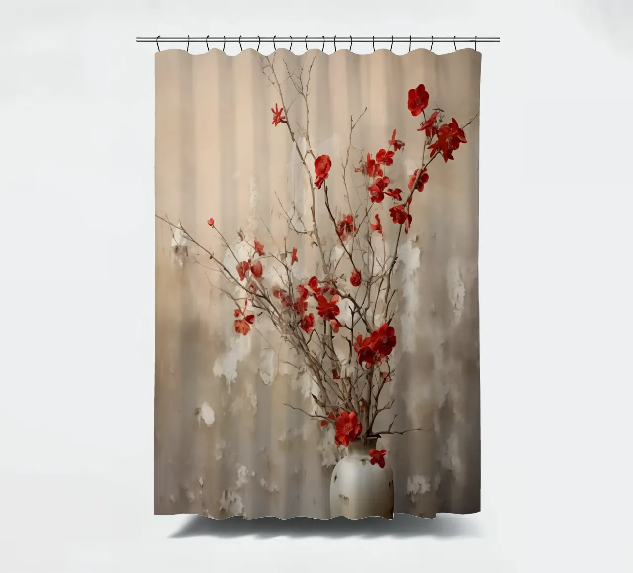 Vivere tranquillamente con i fiori tenda da doccia da Imagine
