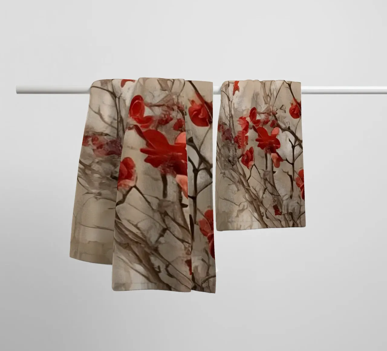 Vivere tranquillamente con i fiori asciugamano da bagno da Imagine
