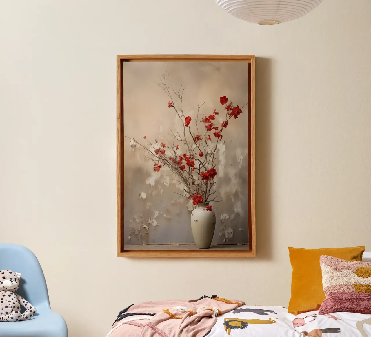 Vivere tranquillamente con i fiori tela da Imagine