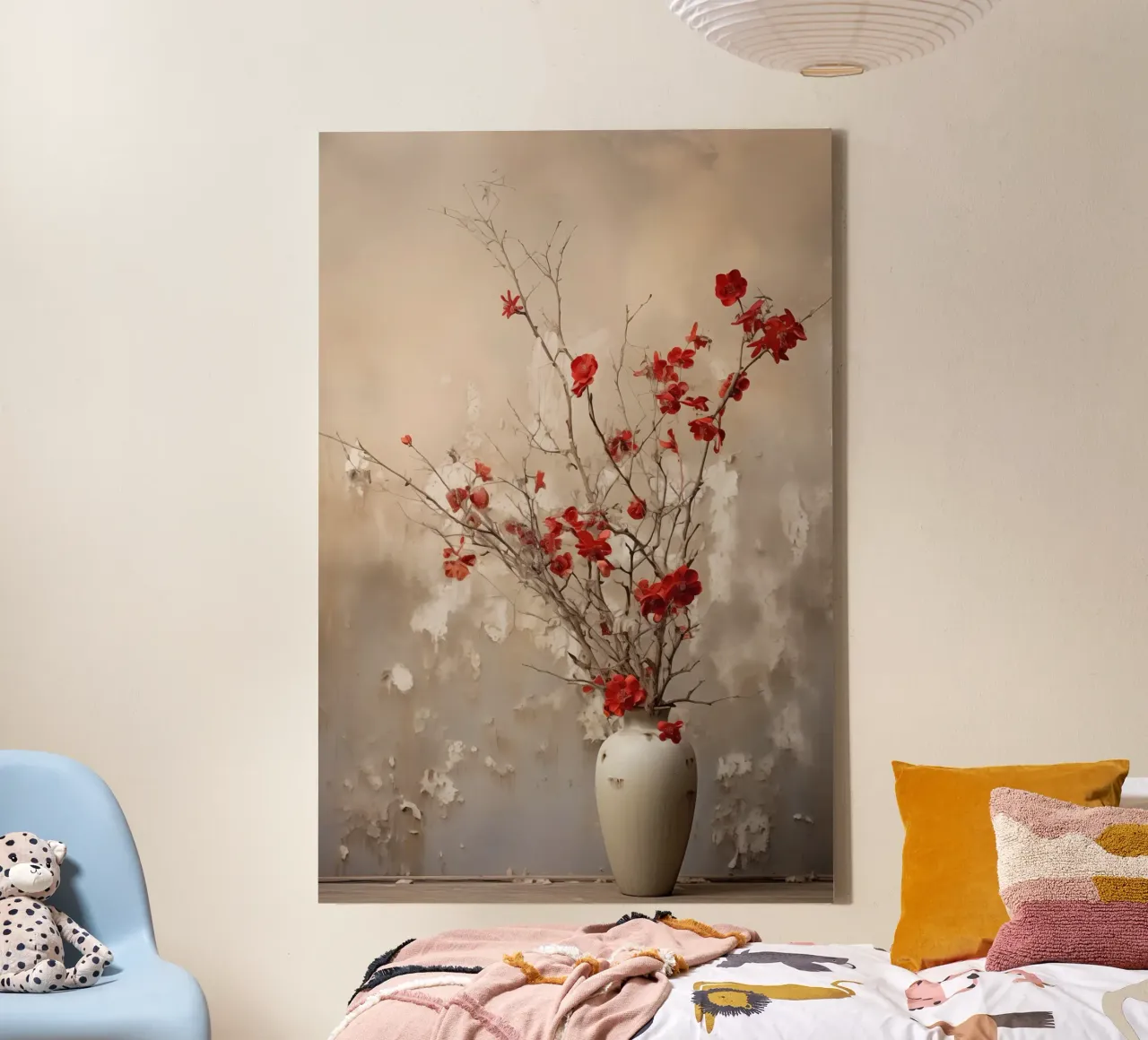 Vivere tranquillamente con i fiori tela da Imagine