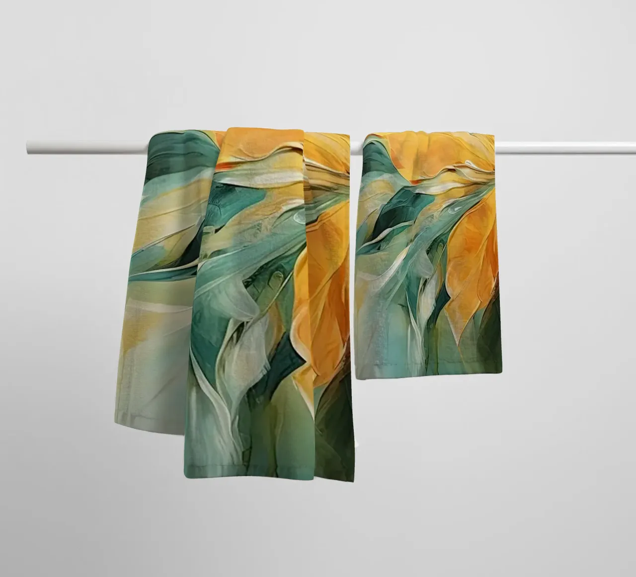Bloemen abstract badhanddoek van Imagine