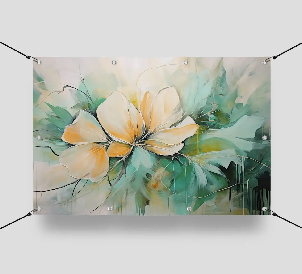 Fiori astratti telo in pvc da Imagine