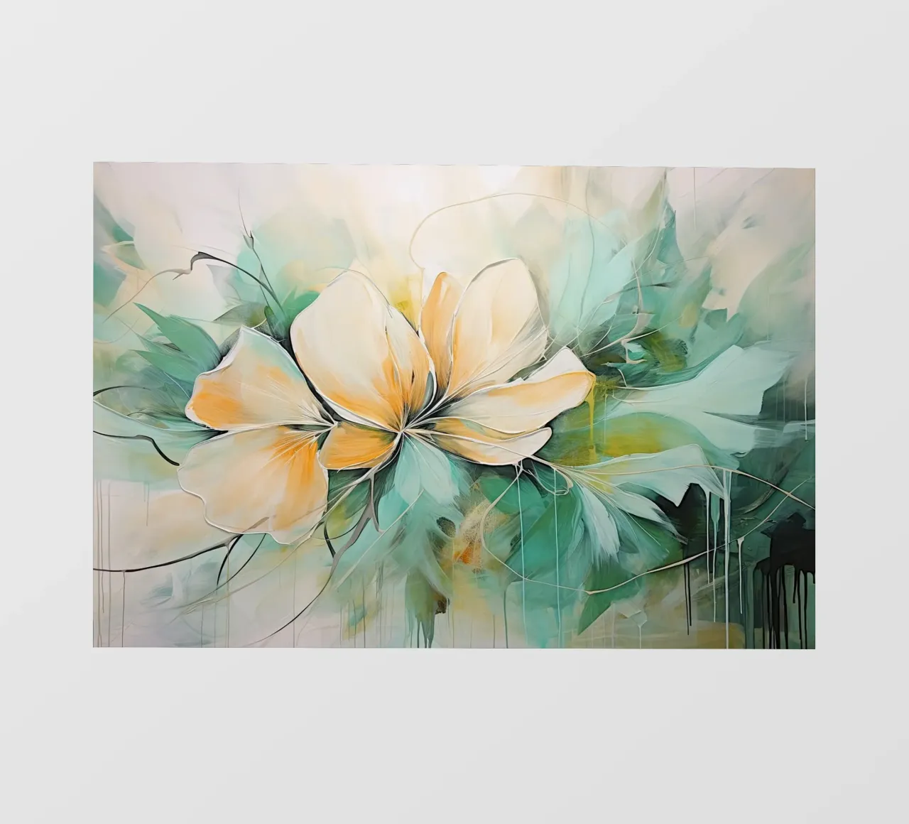 Fiori astratti telo in pvc da Imagine