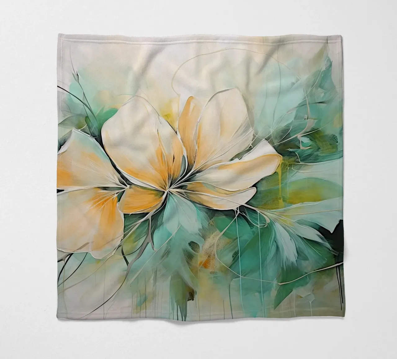 Flowers abstract fleece blanket by Imagine