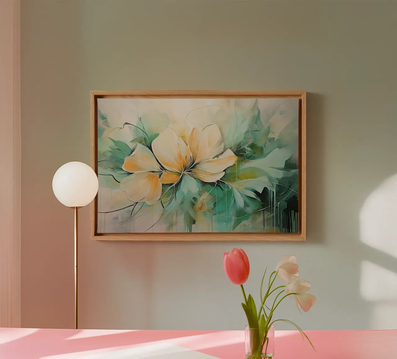 Bloemen abstract canvas van Imagine