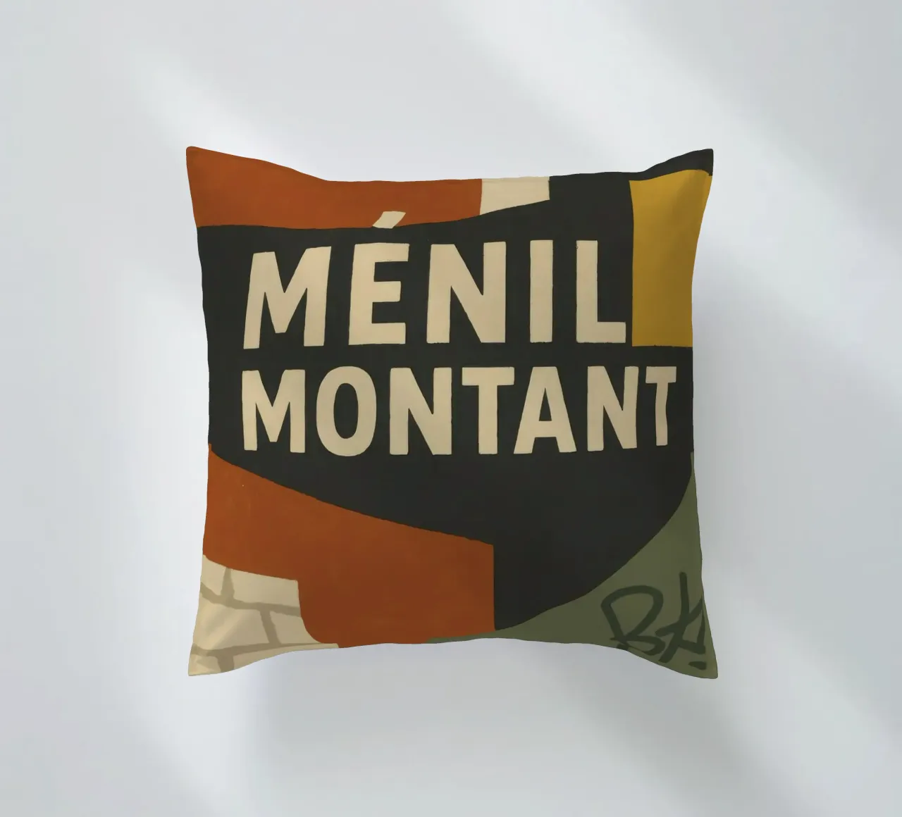 Ménilmontant - Parigi brut, Parigi vrai. cuscino da JETLAG | affiches voyage