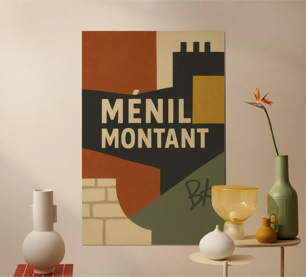 Ménilmontant - Parigi brut, Parigi vrai. carta hahnemühle da JETLAG | affiches voyage