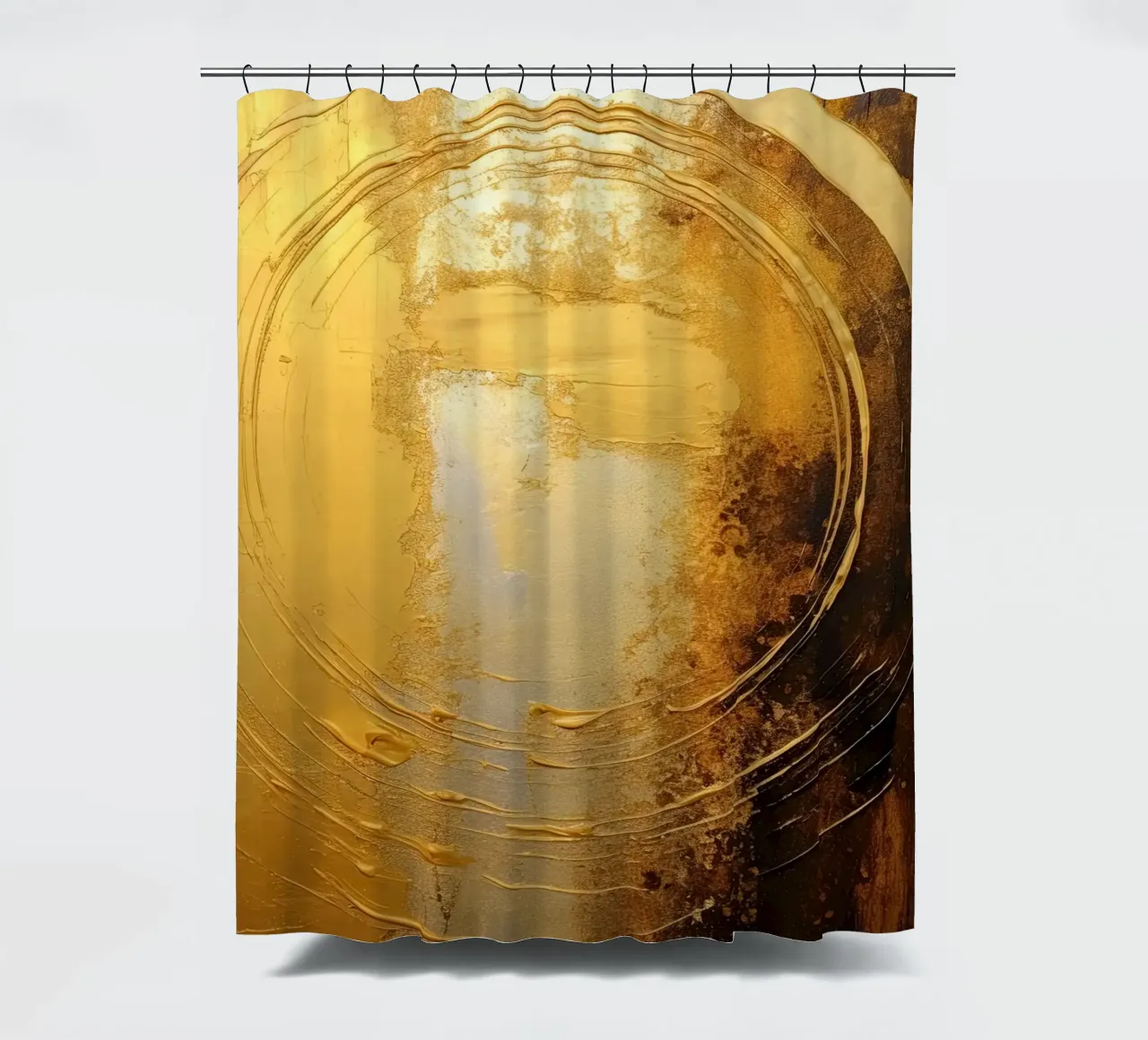 Circle abstracte in goud shower curtain by Imagine