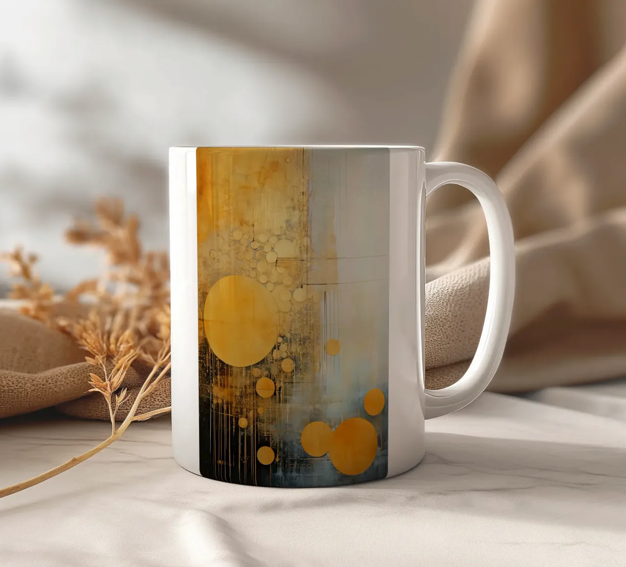Abstracte cirkels keramische mok van Imagine