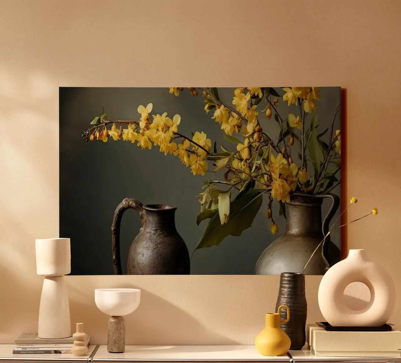 Rustig leven canvas met Baklijst van Imagine