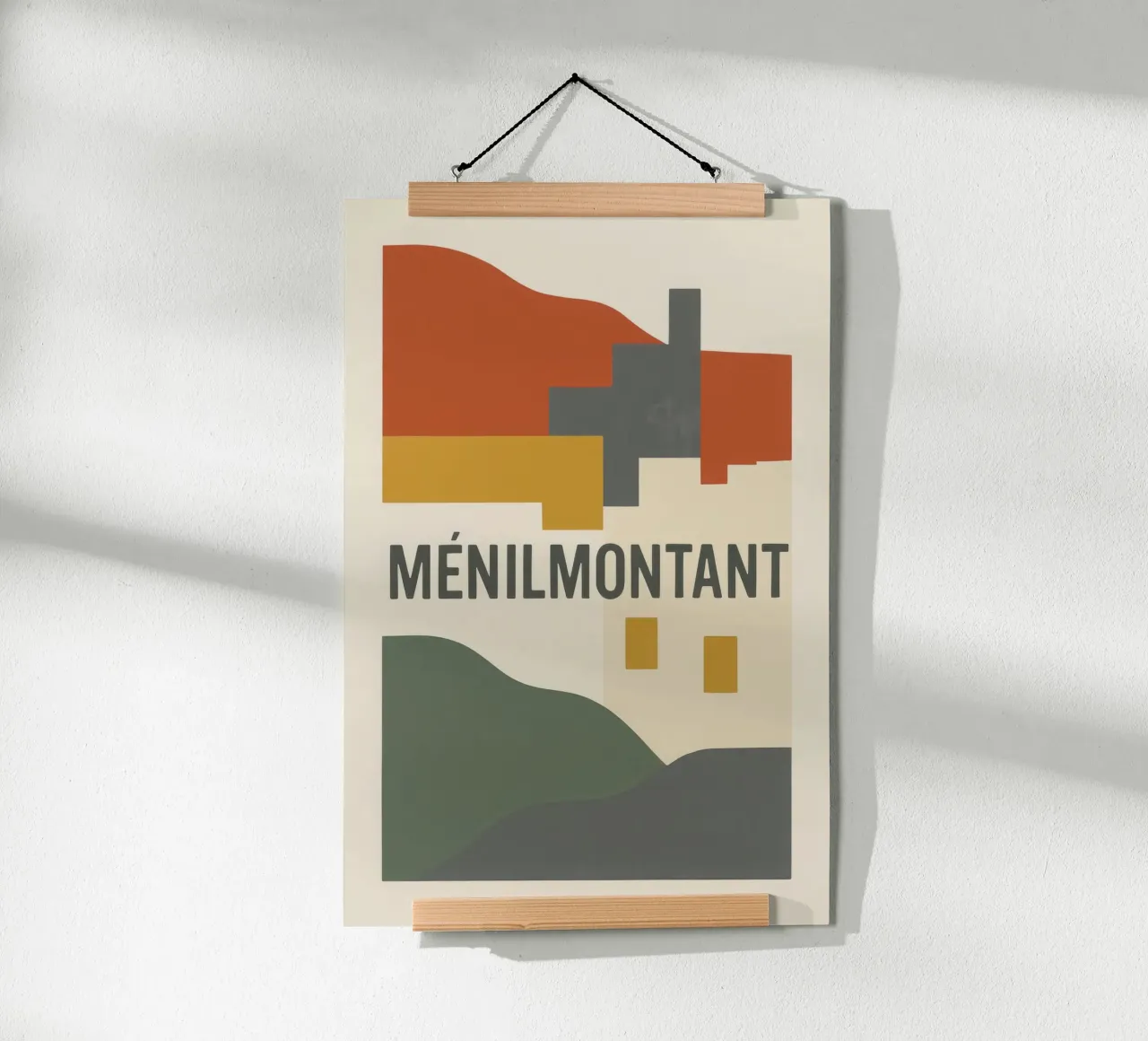 Ménilmontant - Una collina grafica nel cuore di Parigi. poster da JETLAG | affiches voyage
