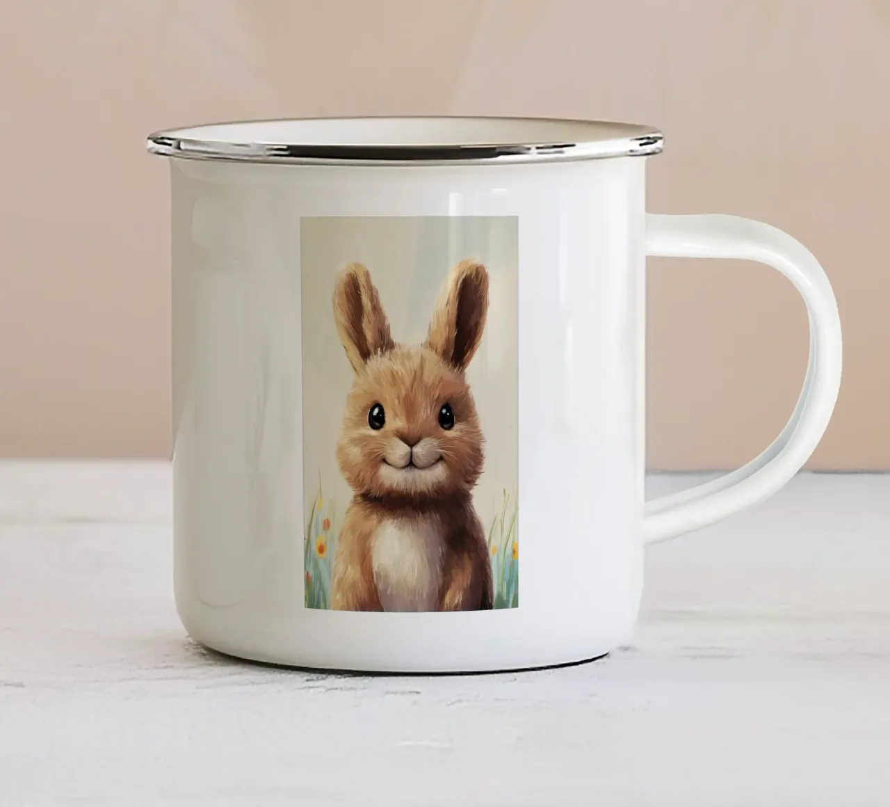 Eroe #42: Lepre in estate tazza in smalto da farbenhelden
